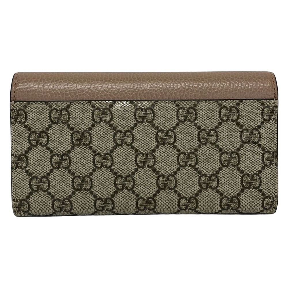 Gucci GG Marmont Long Wallet 456116 Pink Beige PVC Leather - Picture 2 of 7